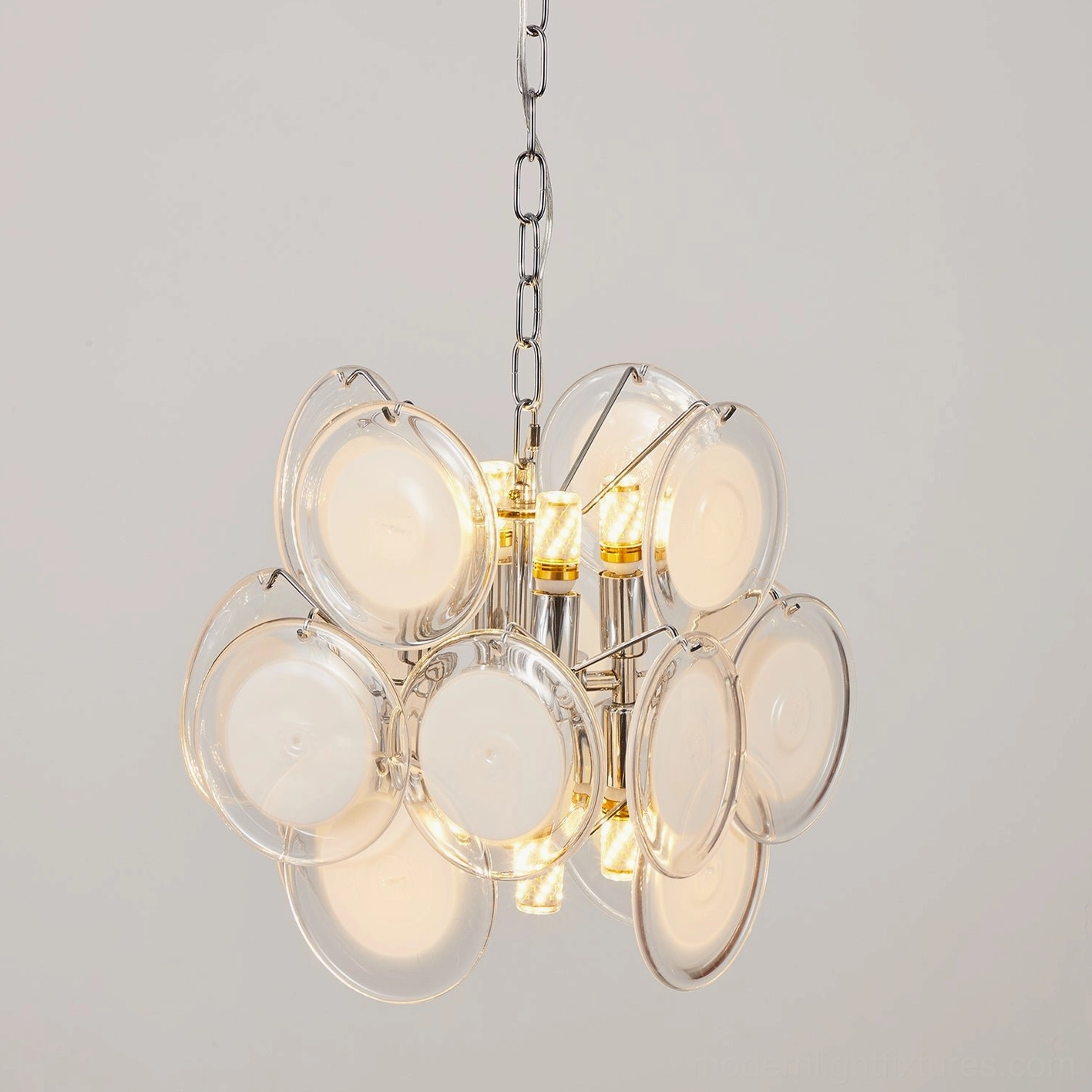 Brunelle mid-century pendant chandelier hardwired installation, dimmable light fixture with E12/E14 socket