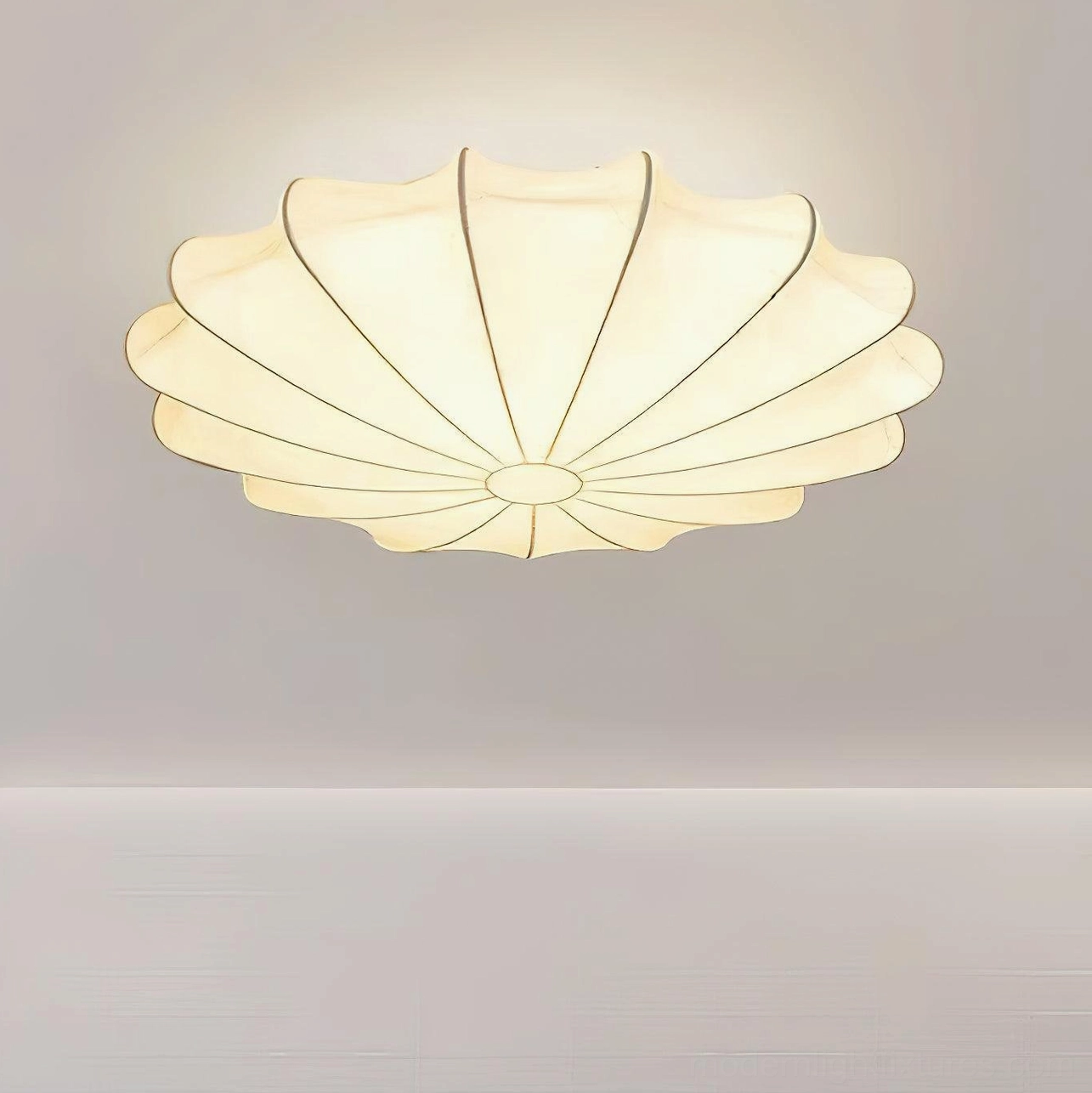 Contemporary bubble pendant light off state showing how fixture reads as home decor sculpture