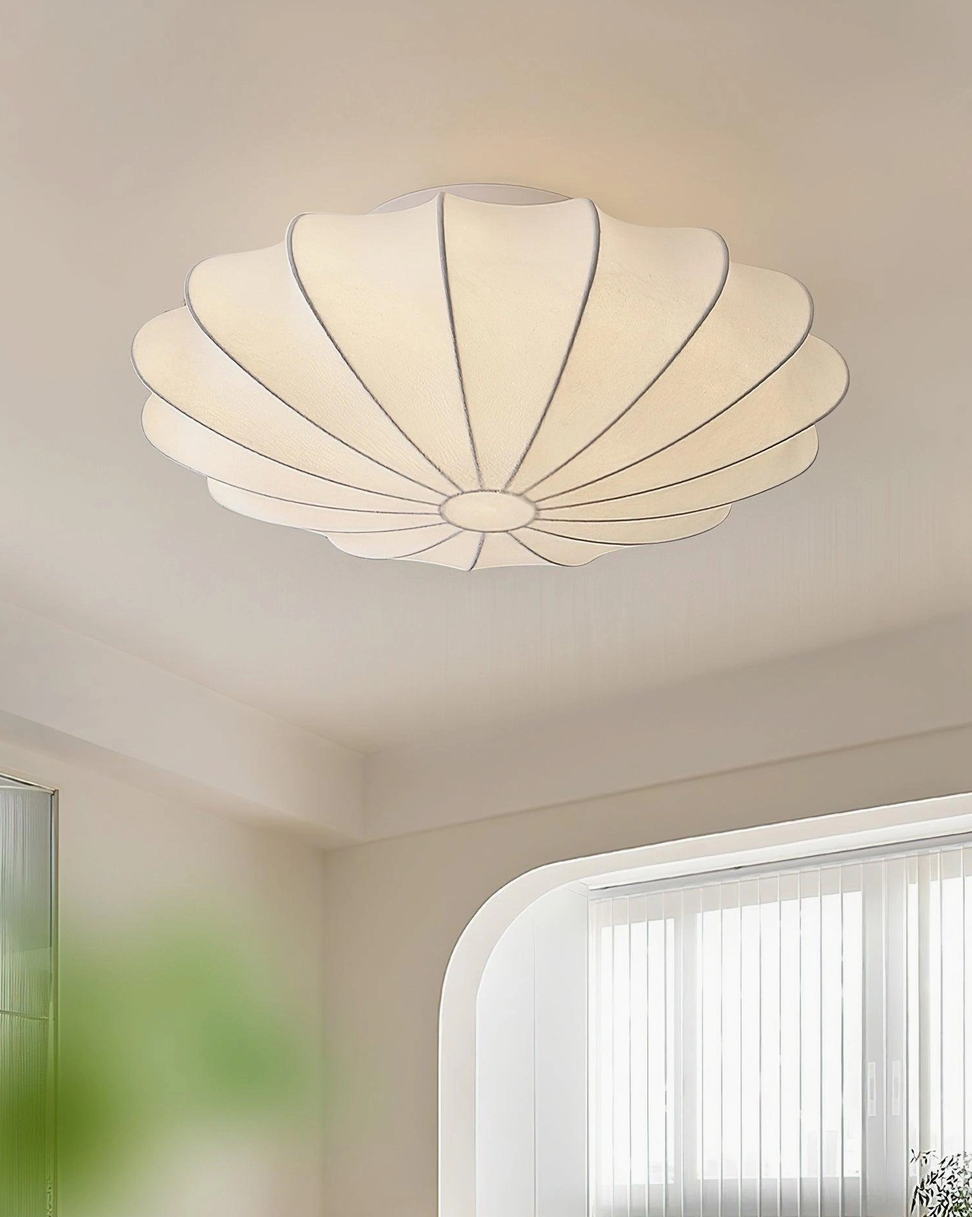 Three size comparison of modern bubble ceiling lights small medium large side by side
