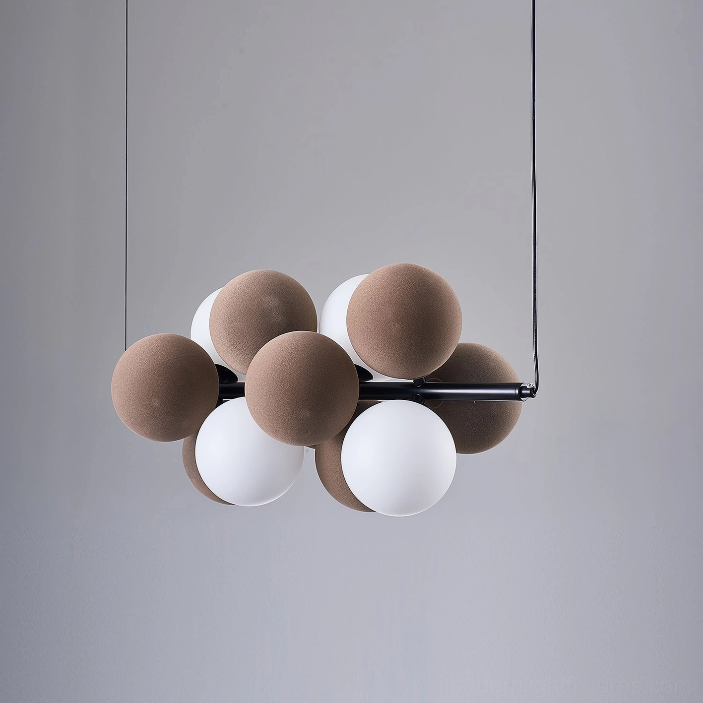 Contemporary bubble pendant light artistic arrangement of multiple spheres in modern space