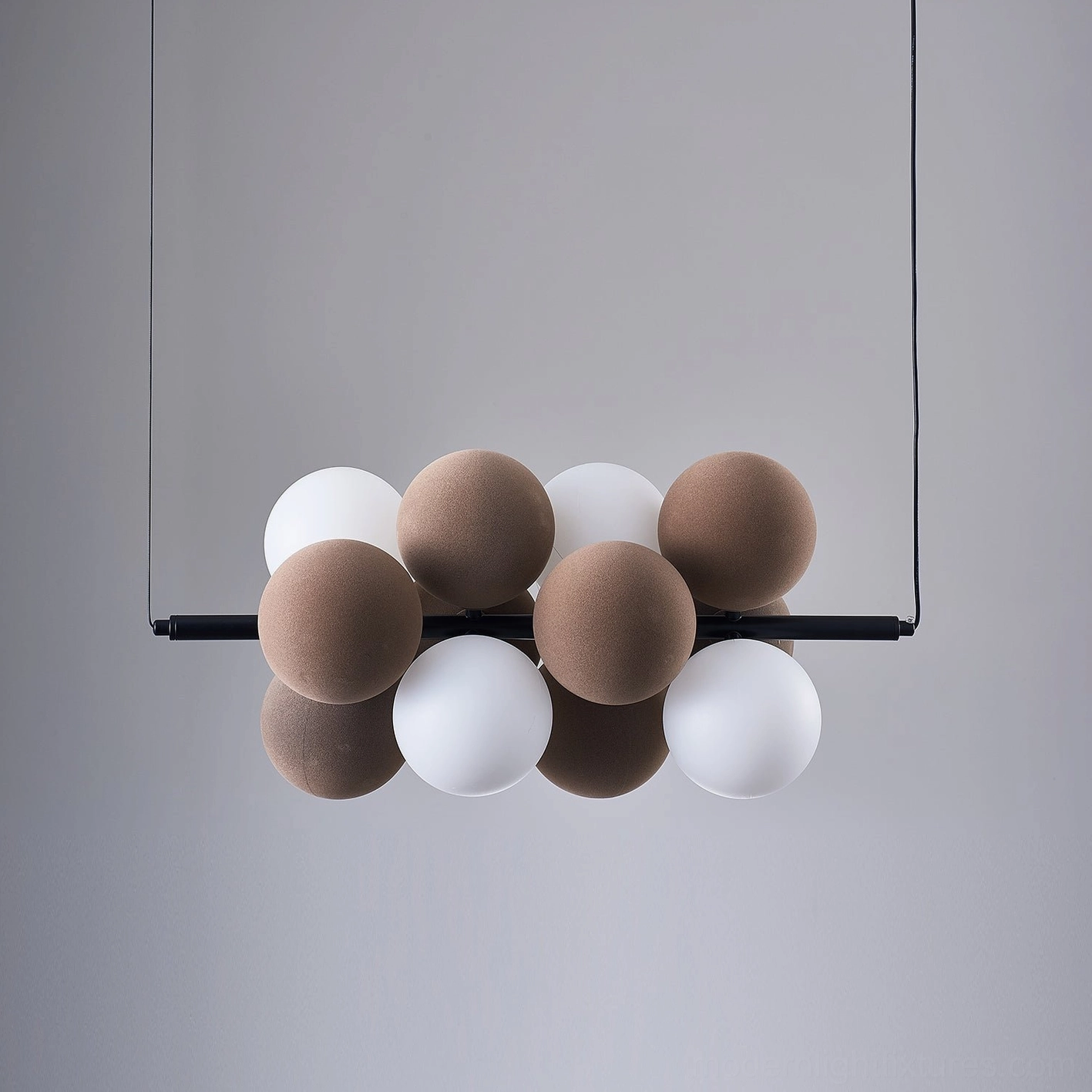 Bubble sphere pendant light organic biomorphic design principles contemporary fixture