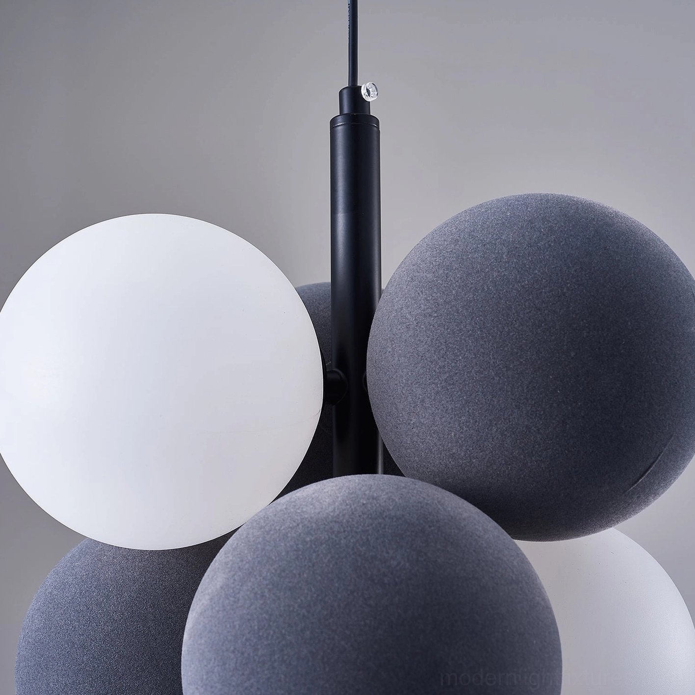 Contemporary bubble cluster pendant light compatible with dimmer switches and LED bulbs