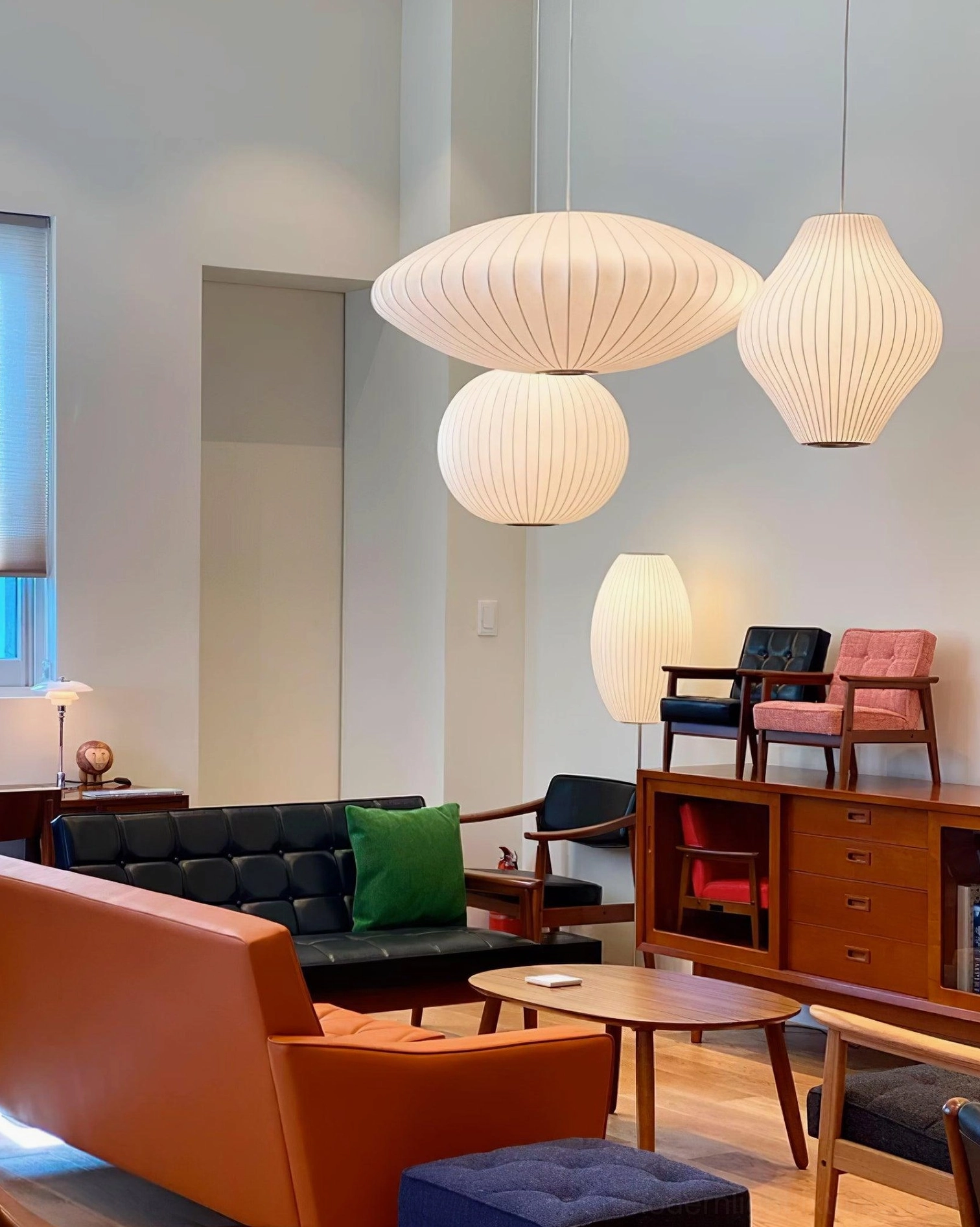 Bubble pendant light mid-century modern style - retro geometric design