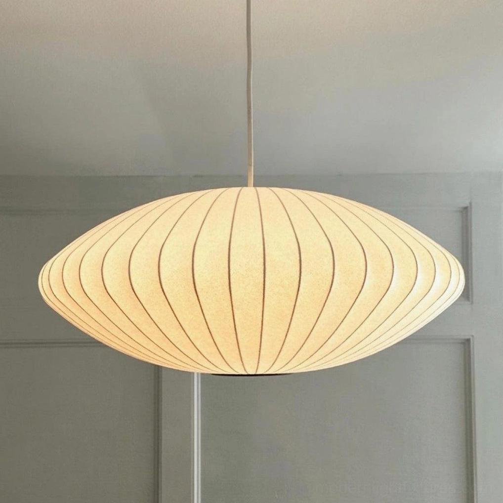 Bubble pendant light suspension wire detail - adjustable height feature