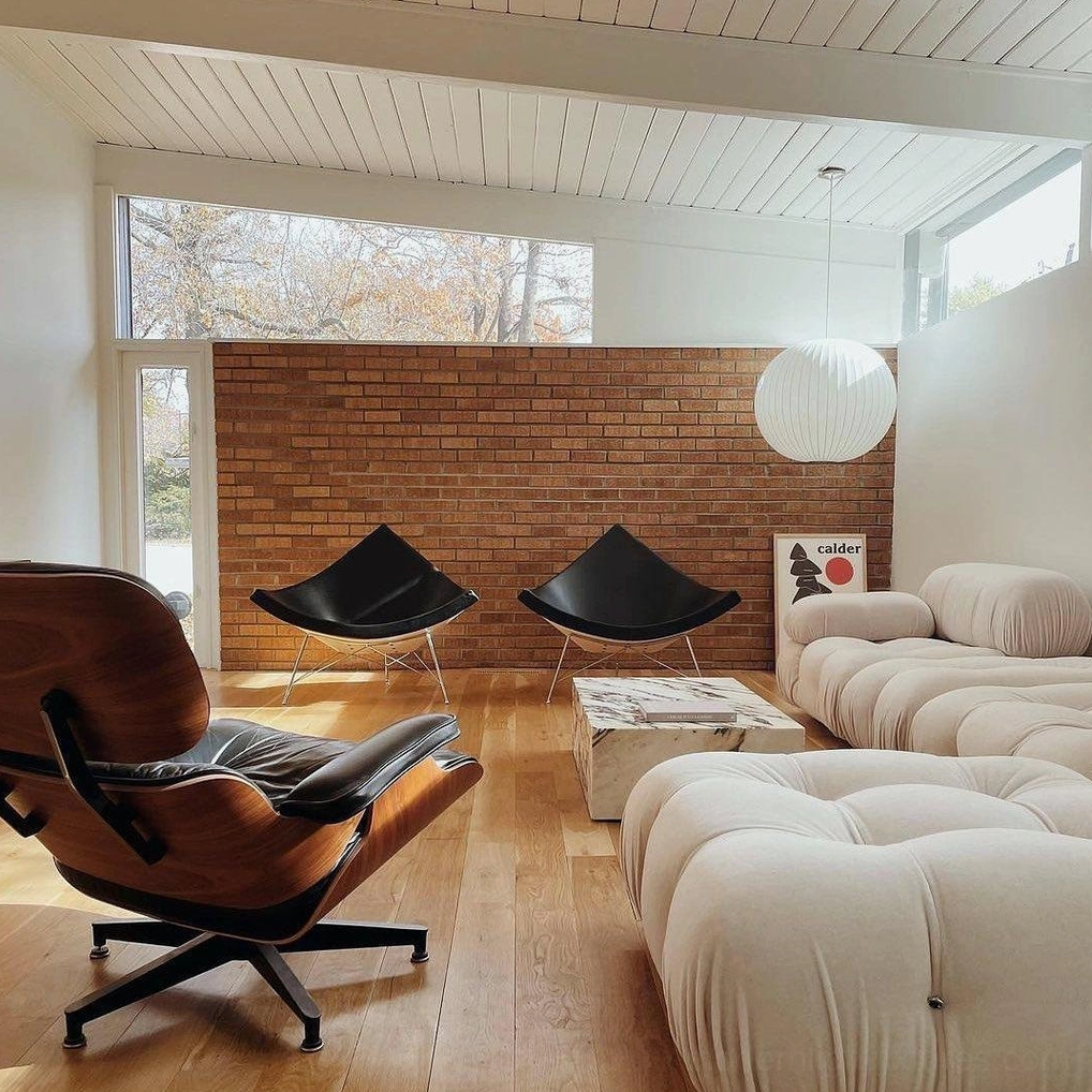 Bubble pendant light with warm ambient glow - home interior lighting
