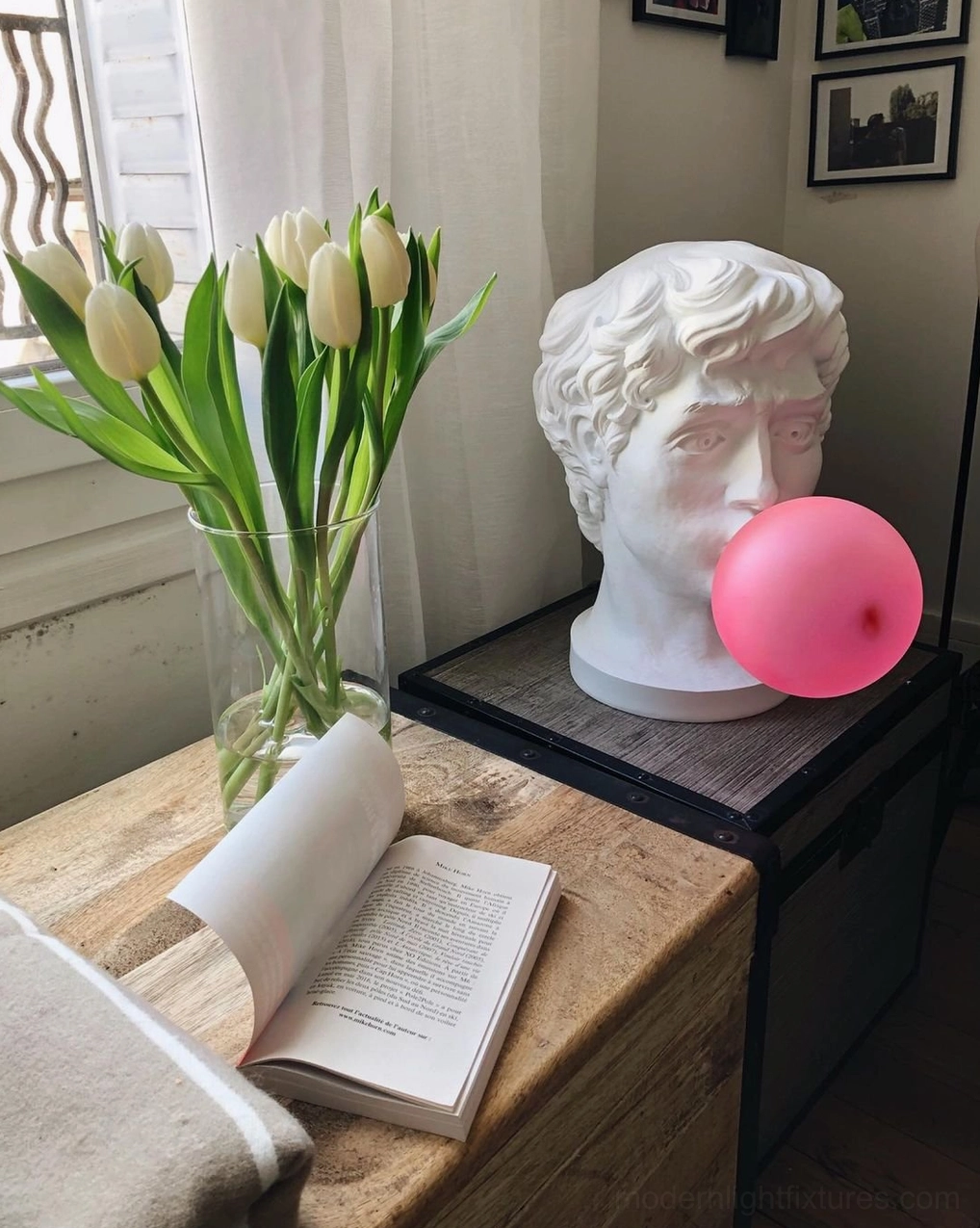 Bubblegum Boy table lamp contemporary design piece blending art and functional lighting fixture