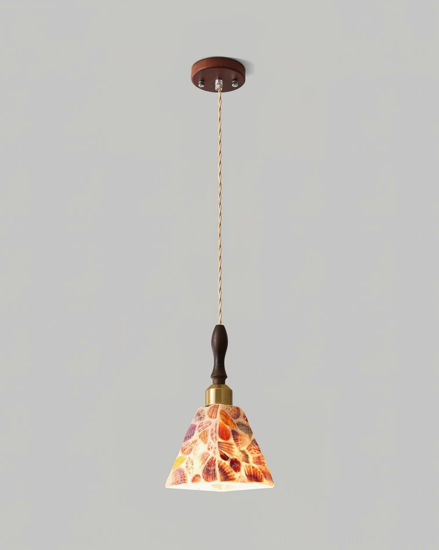 Cabana coastal pendant light multiple models comparison showing seashell lattice and pebble texture variations