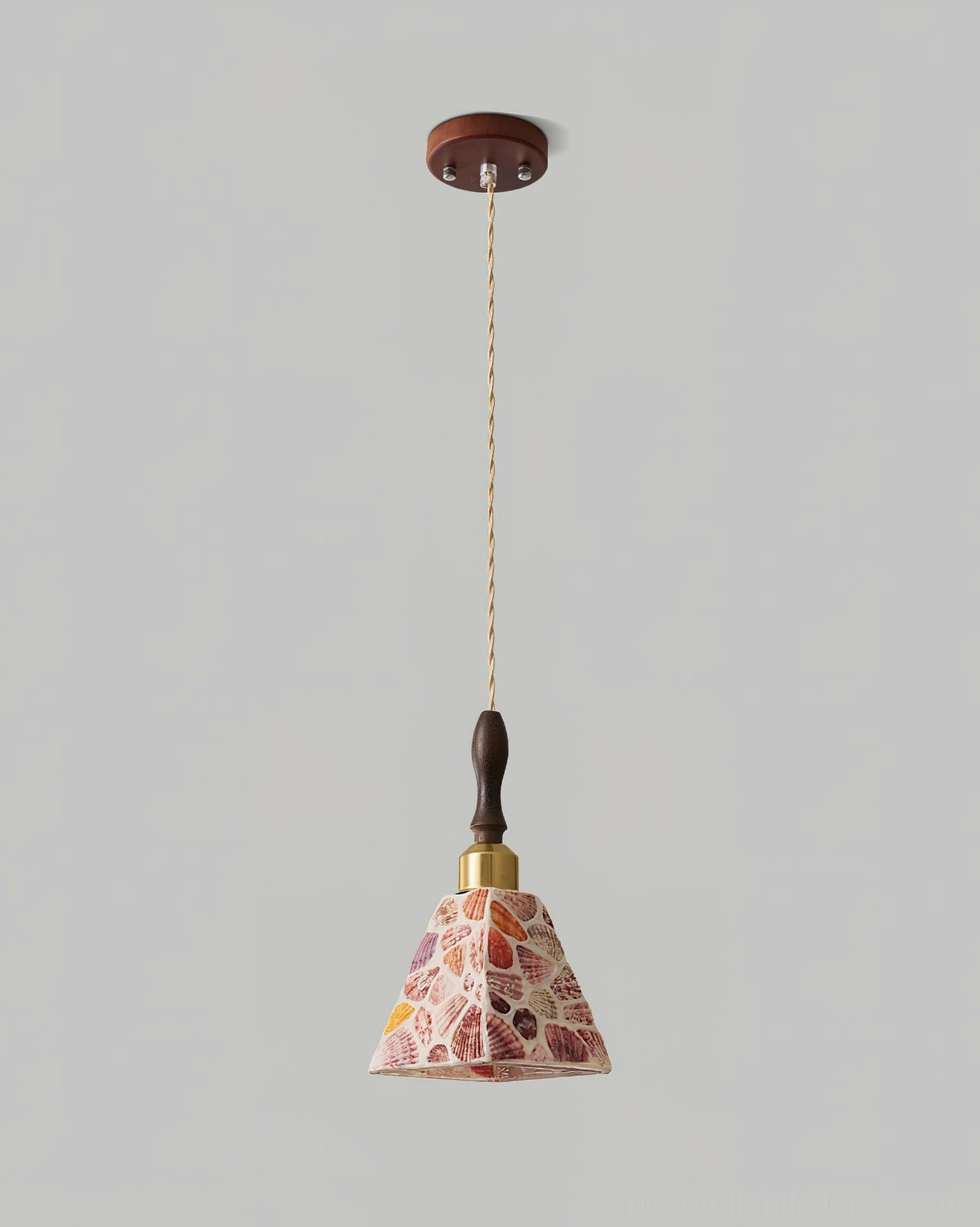 Cabana pendant light textured glass shade detail showing embossed coastal patterns and artisanal craftsmanship
