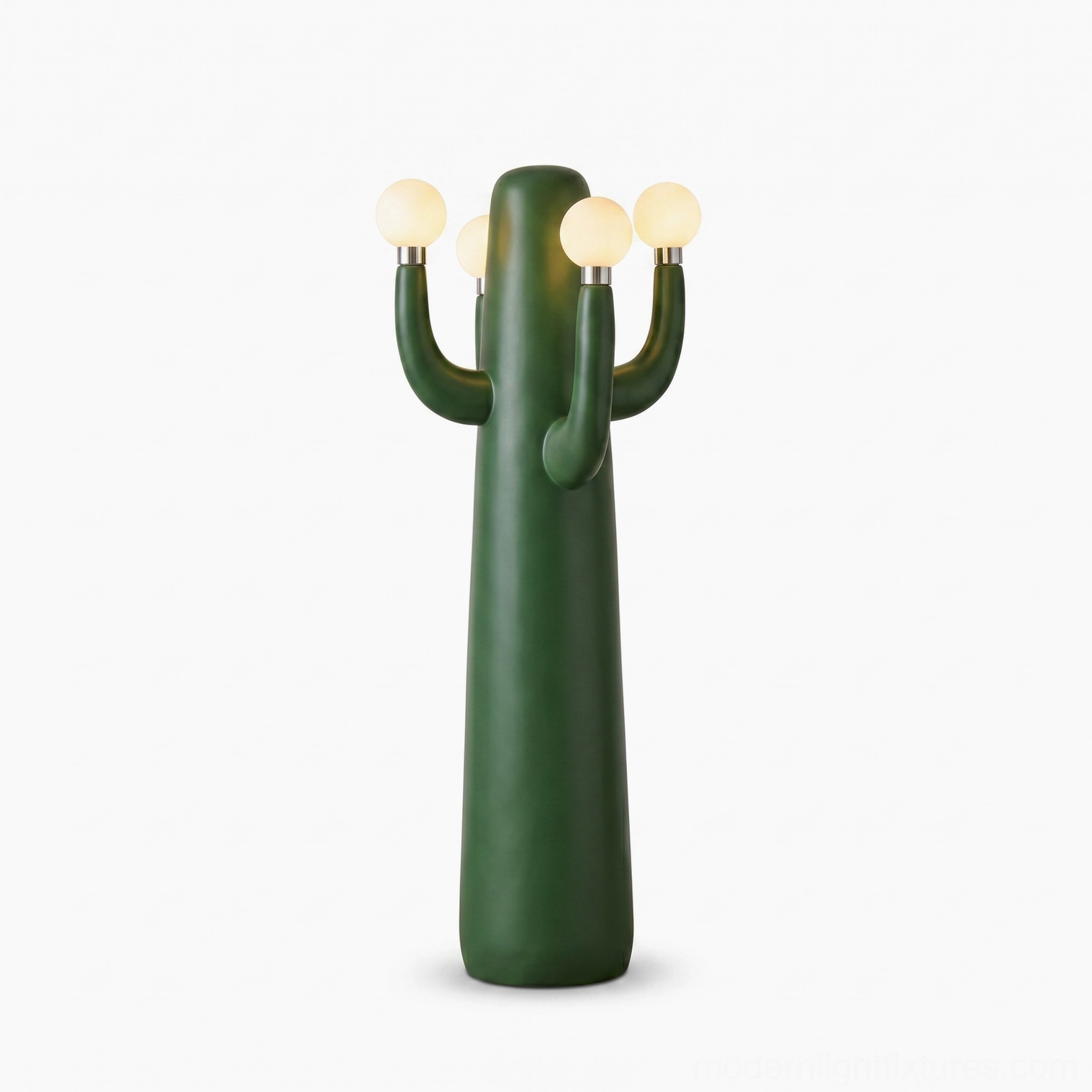 Pink matte cactus floor lamp contemporary sculptural design for modern interior spaces