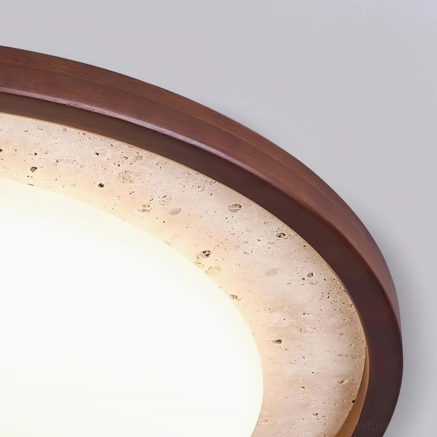 Caldo hardwired ceiling light mounted on white ceiling, showing installation compatibility