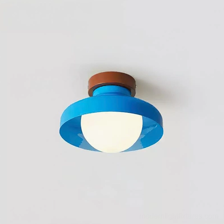 Calico modern flush mount ceiling light fixture close-up detail and finish quality