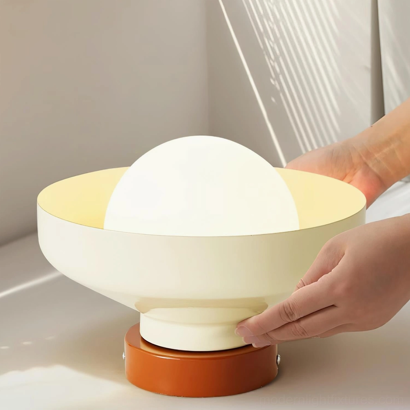 Calico modern flush mount ceiling light in contemporary home interior style