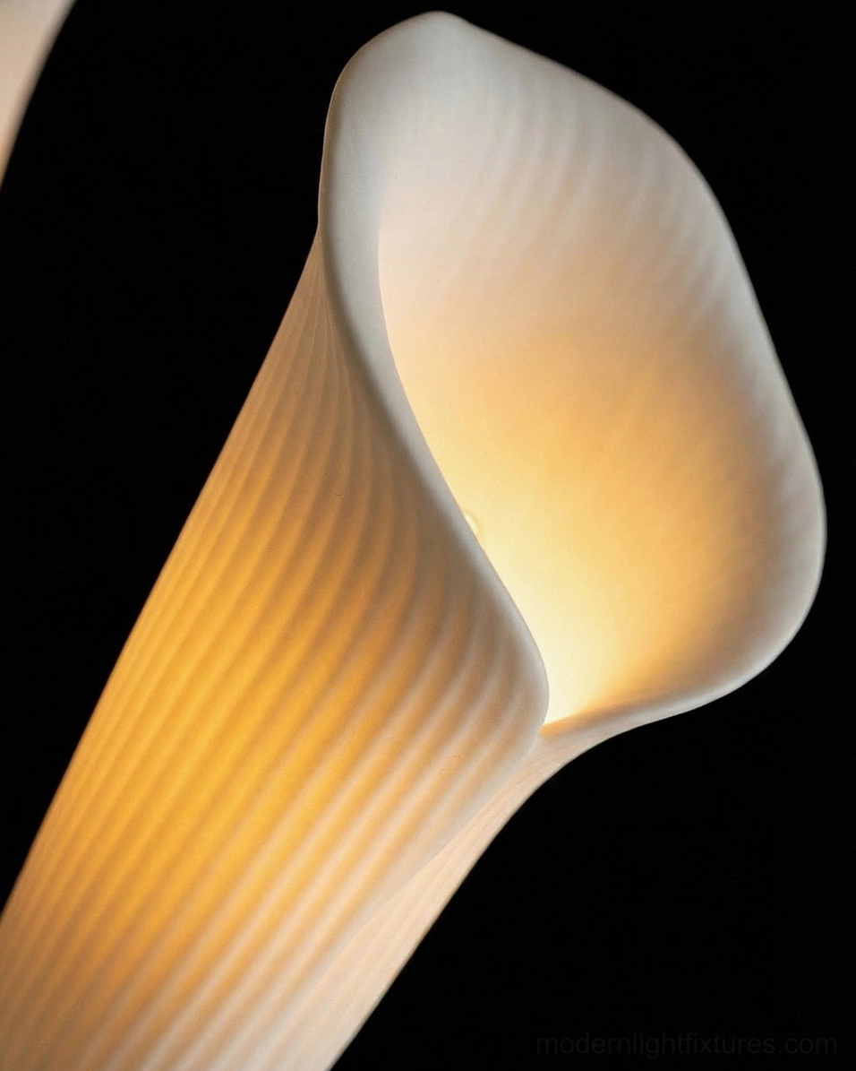 Calla lily table lamp sculptural lighting fixture contemporary bedroom accent light