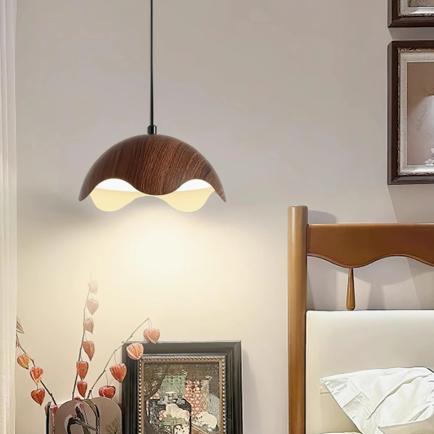 Modern Callan pendant light with integrated LED technology and adjustable wire suspension for custom heights