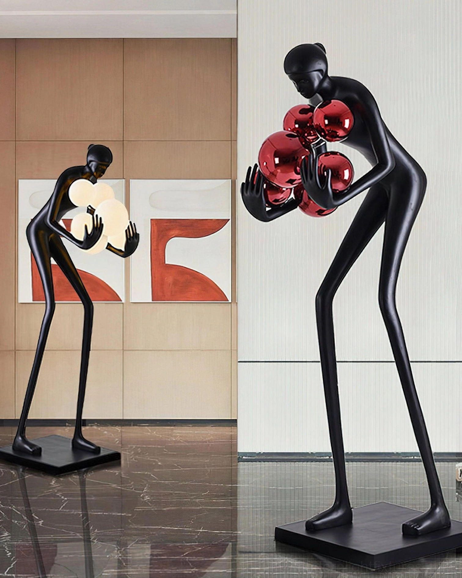 Calliope humanoid floor lamp contemporary design sculptural lighting fixture artistic home decor modern living space