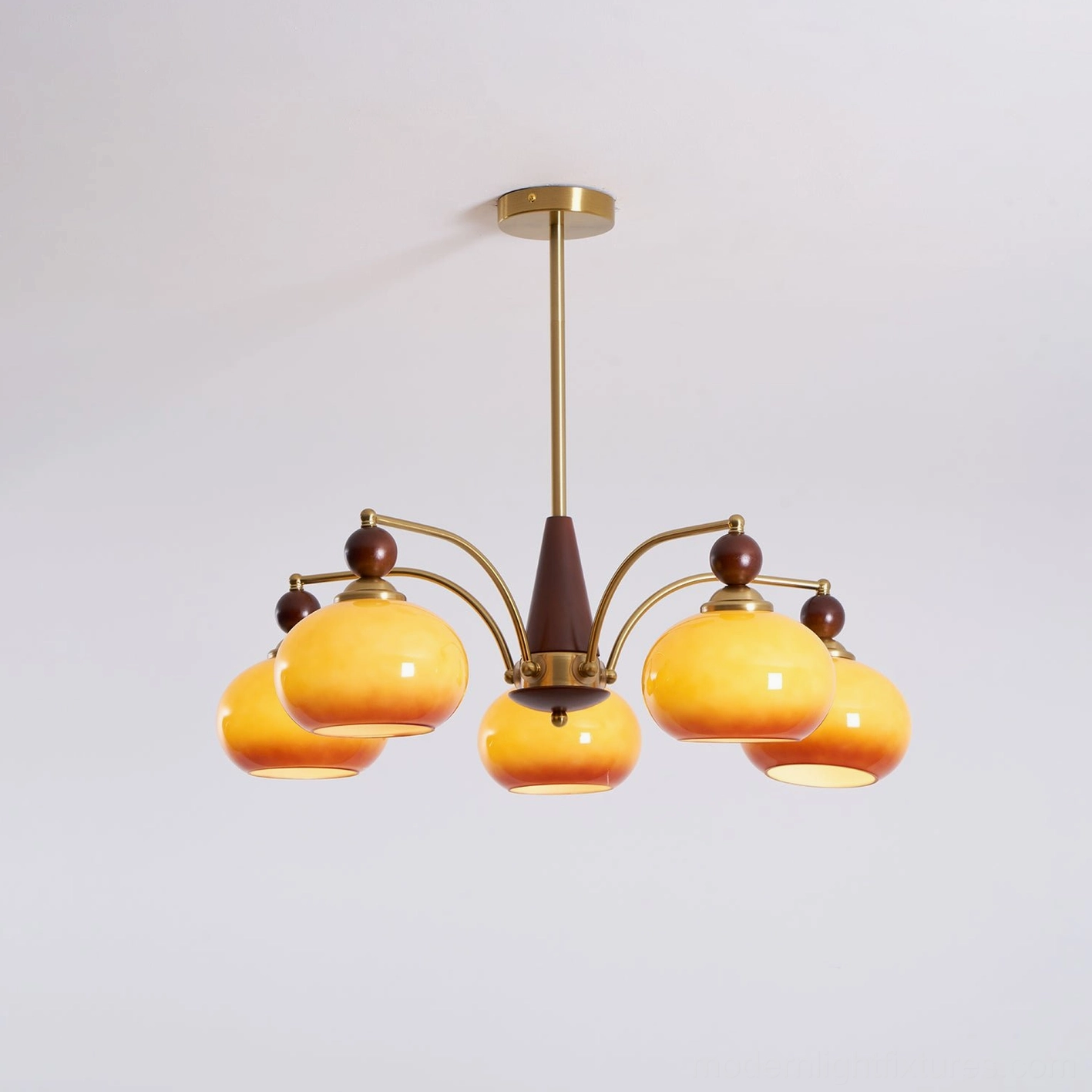 Calliope retro vintage pendant - mid-century modern lighting with warm tones