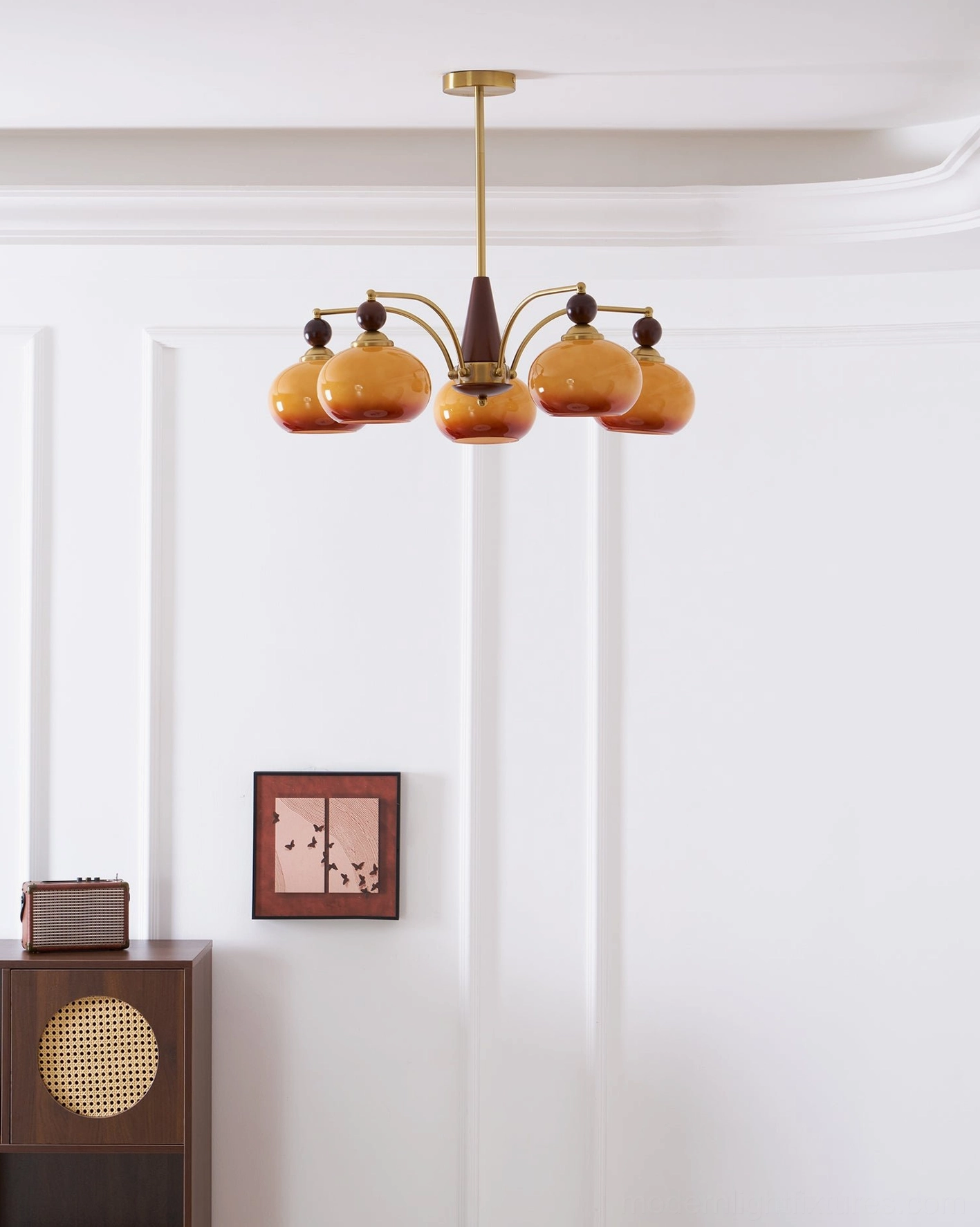 Calliope vintage chandelier - retro style multi-light pendant fixture