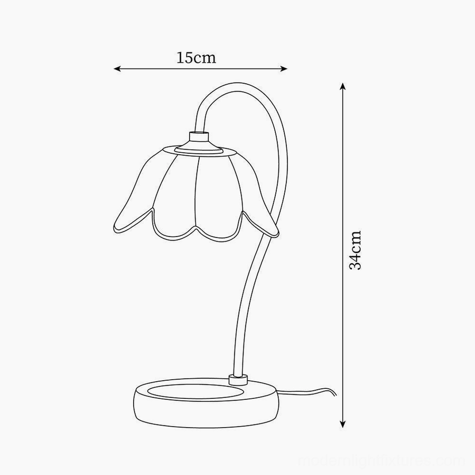 Candle warmer lamp technical specifications line drawing showing dimensions 15cm diameter 34cm height