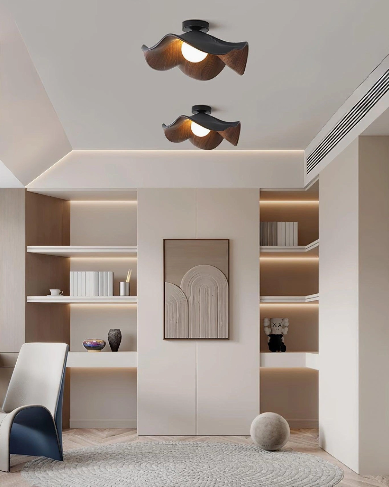 Casia ceiling light fixture with G9 socket and dimmer compatible installation
