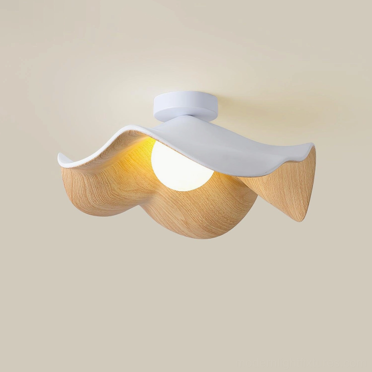 Casia modern ceiling light with warm color temperature LED bulb in residential space