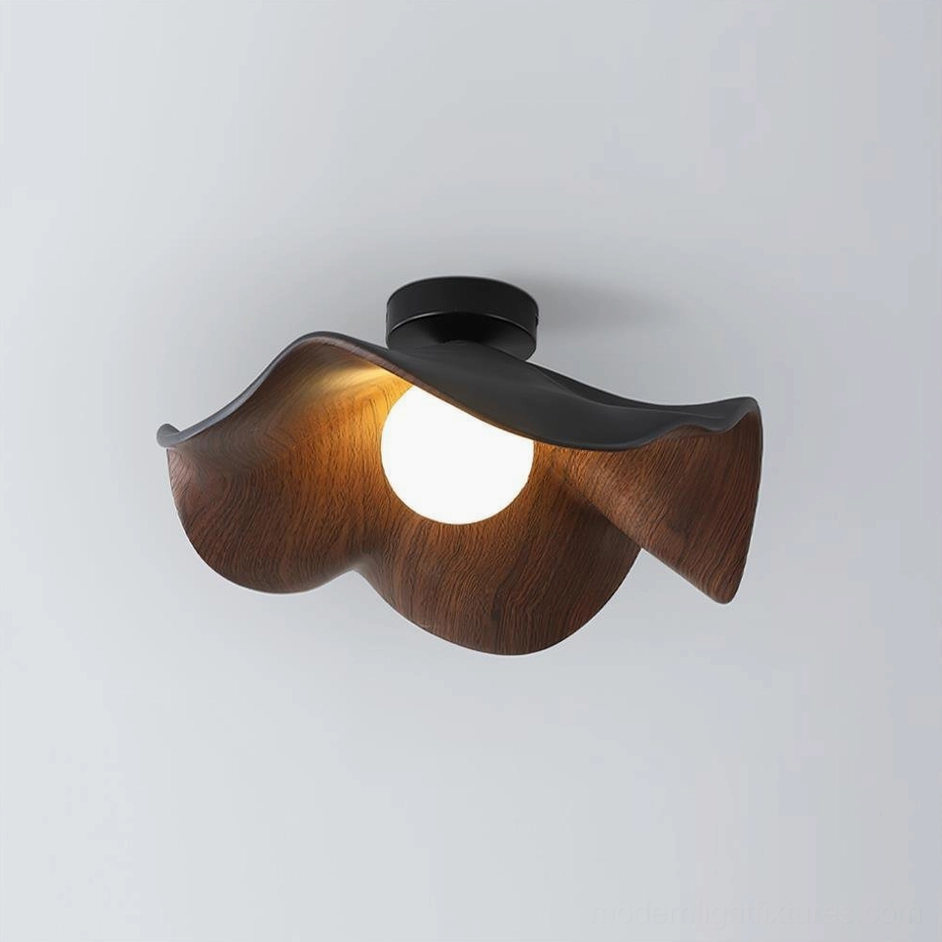 Casia small ceiling light fixture mounted on bedroom ceiling - 28cm diameter