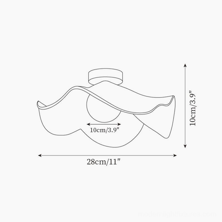Casia small size technical specification drawing - 28cm diameter by 10cm height dimensions