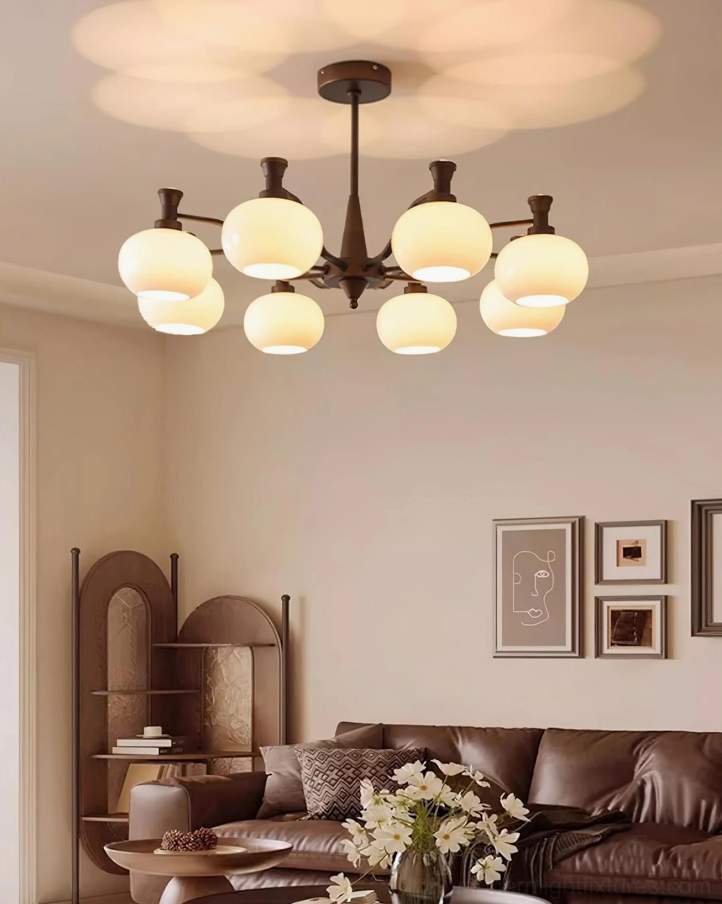 Cassia industrial-chic chandelier with metal frame complementing modern loft or warehouse conversion