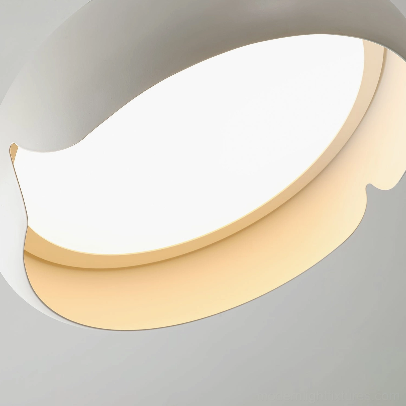 Modern cat ear ceiling light with 21W warm white 3000K LED - energy-efficient fixture