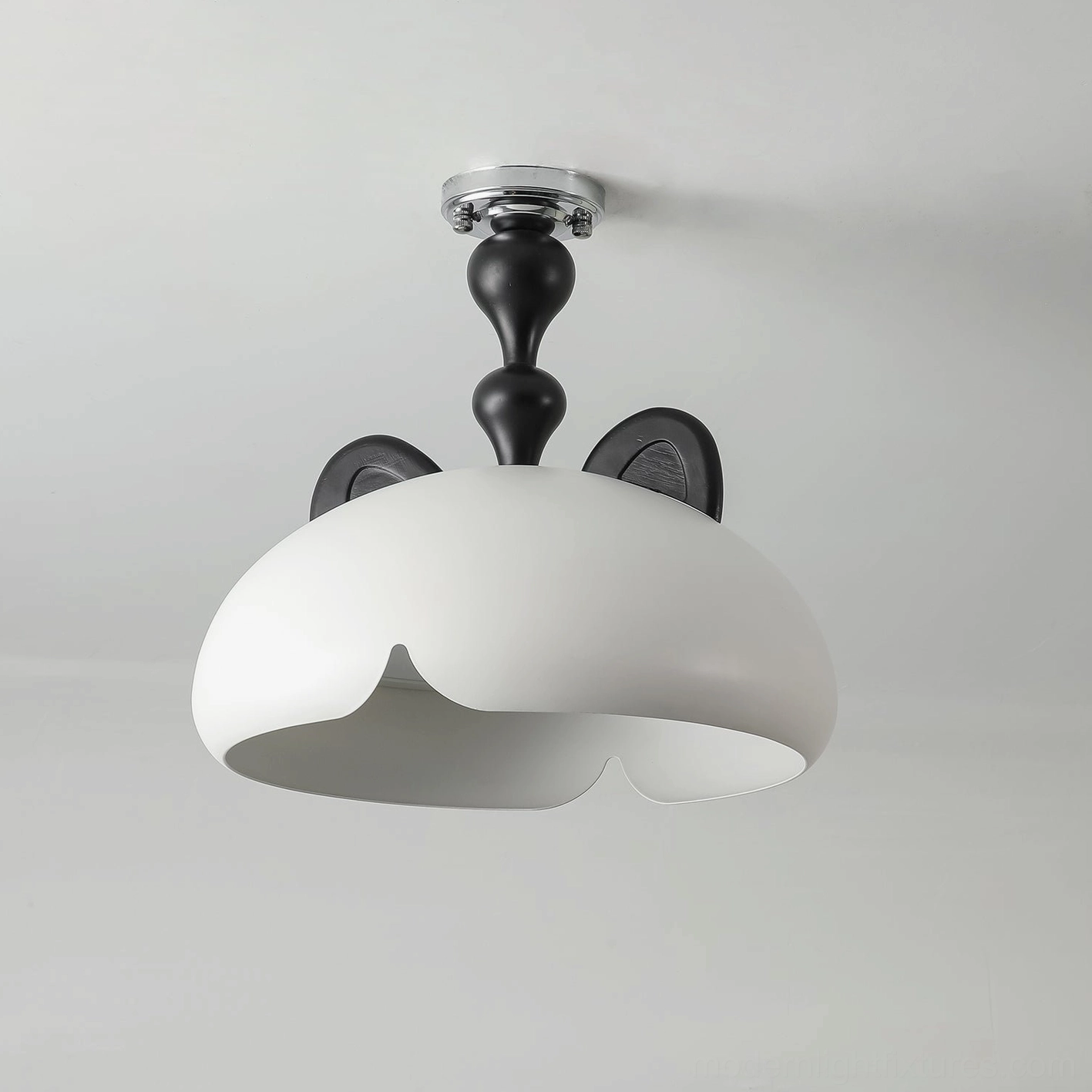Cat ear pendant light fixture detail - showing quality craftsmanship and design precision
