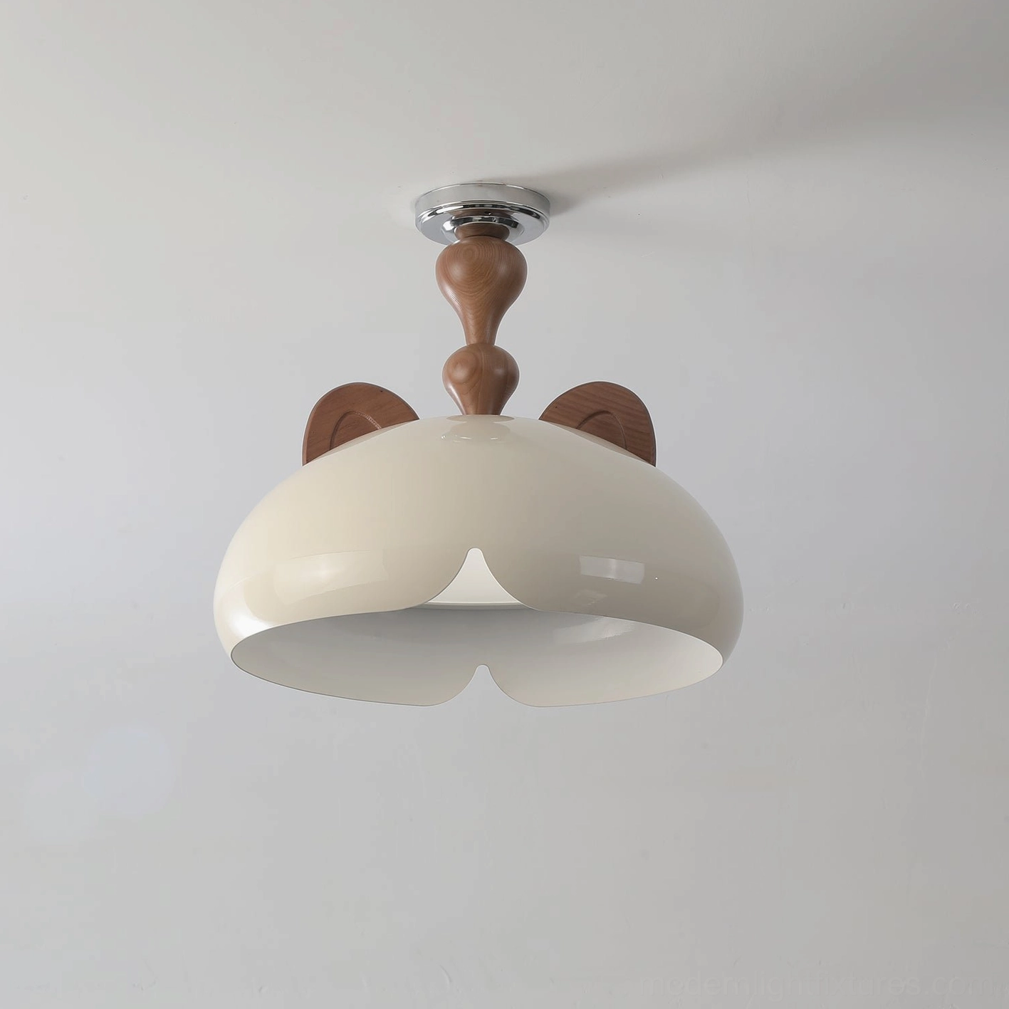 Cat ear pendant light fixture with integrated LED technology - functional modern lighting design