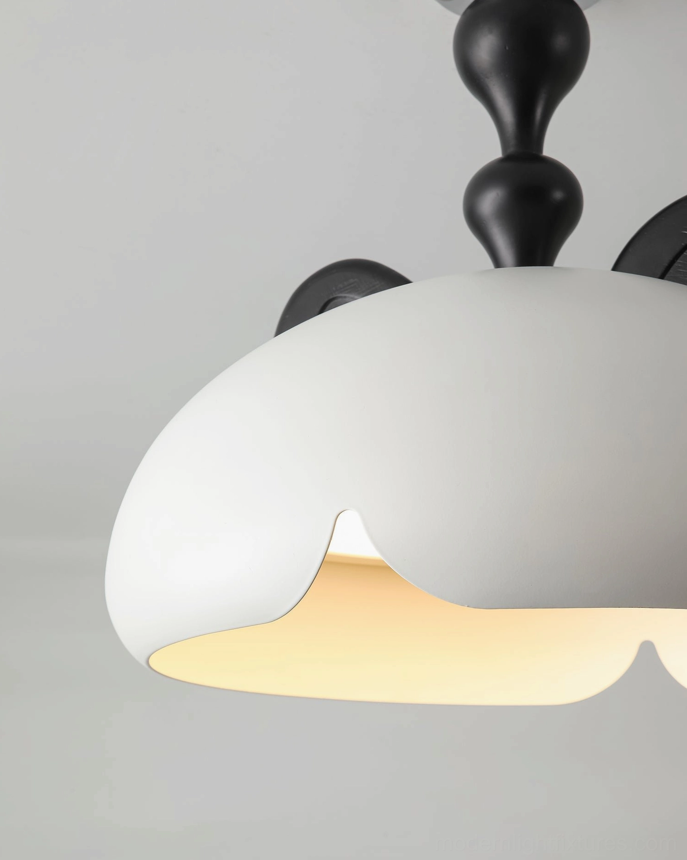 Modern cat ear ceiling light fixture - mid-century inspired contemporary pendant lighting