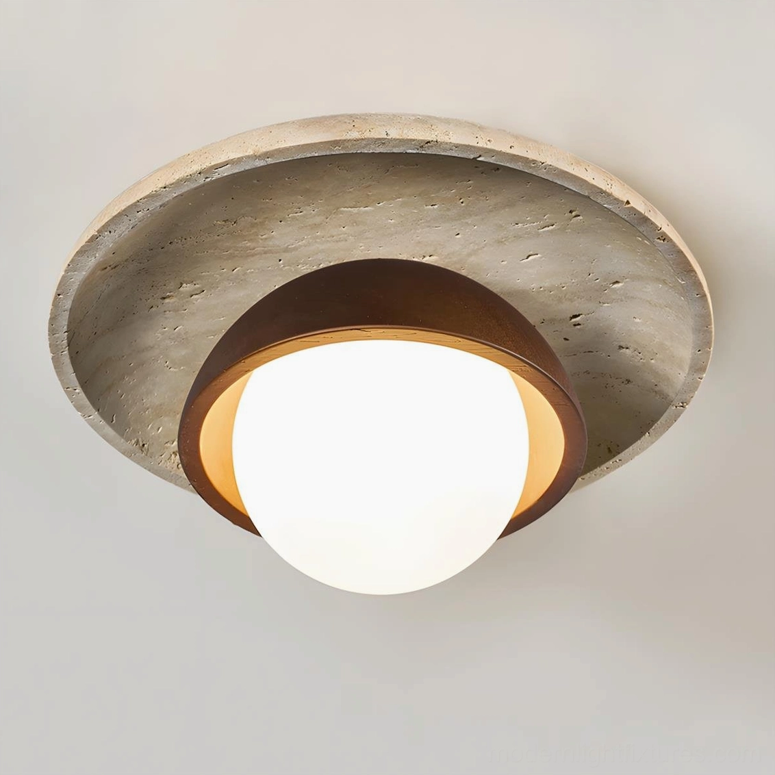 Cavara modern ceiling lamp installation detail, hardwired G9 socket with dimmer compatibility feature