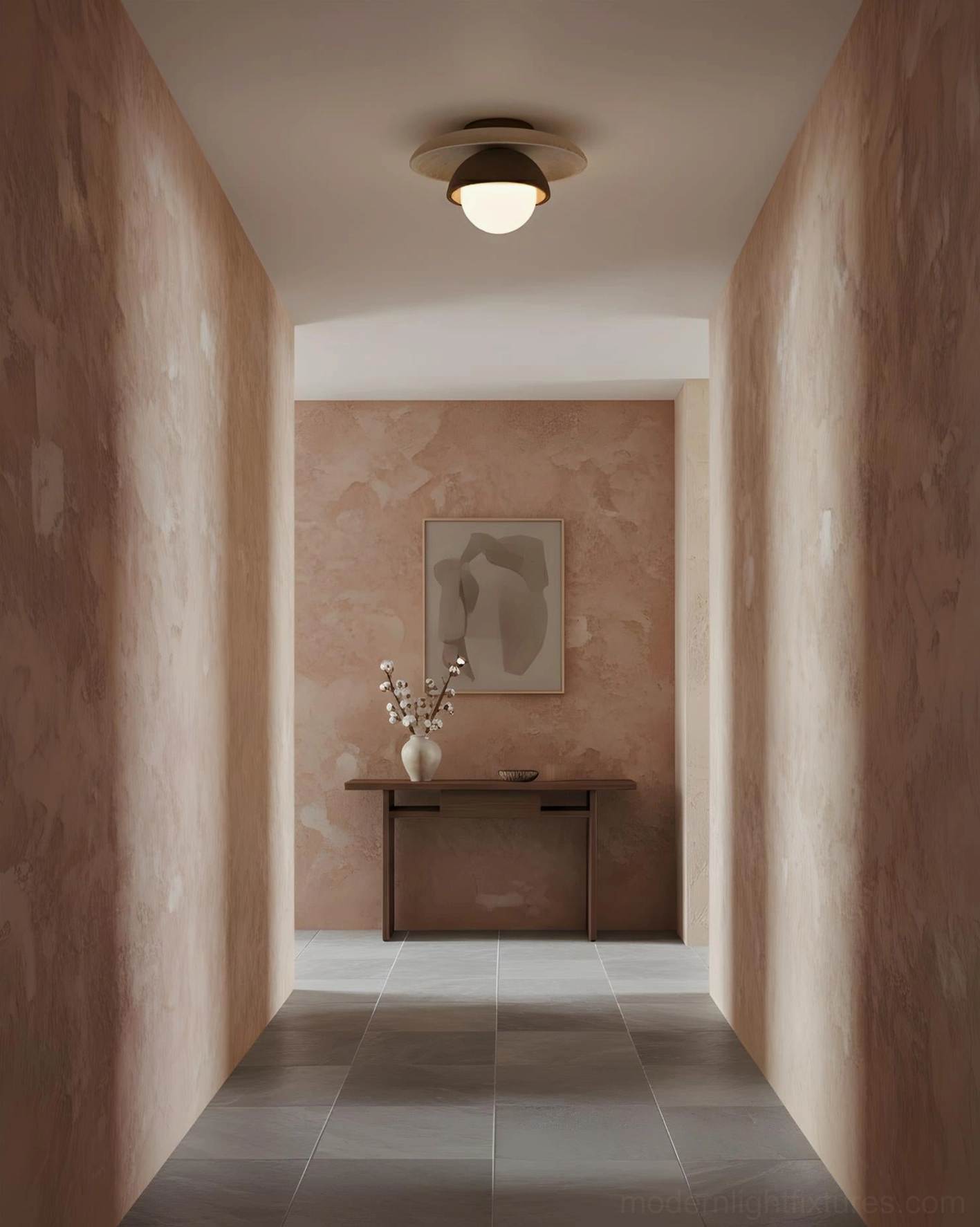 Cavara modern ceiling light fixture color options comparison, white beige and walnut finishes available