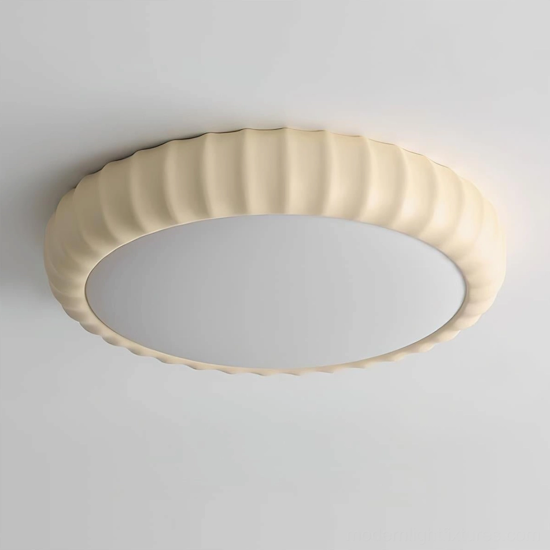 Modern fluted ceiling light fixture warm white cool white color temperature options