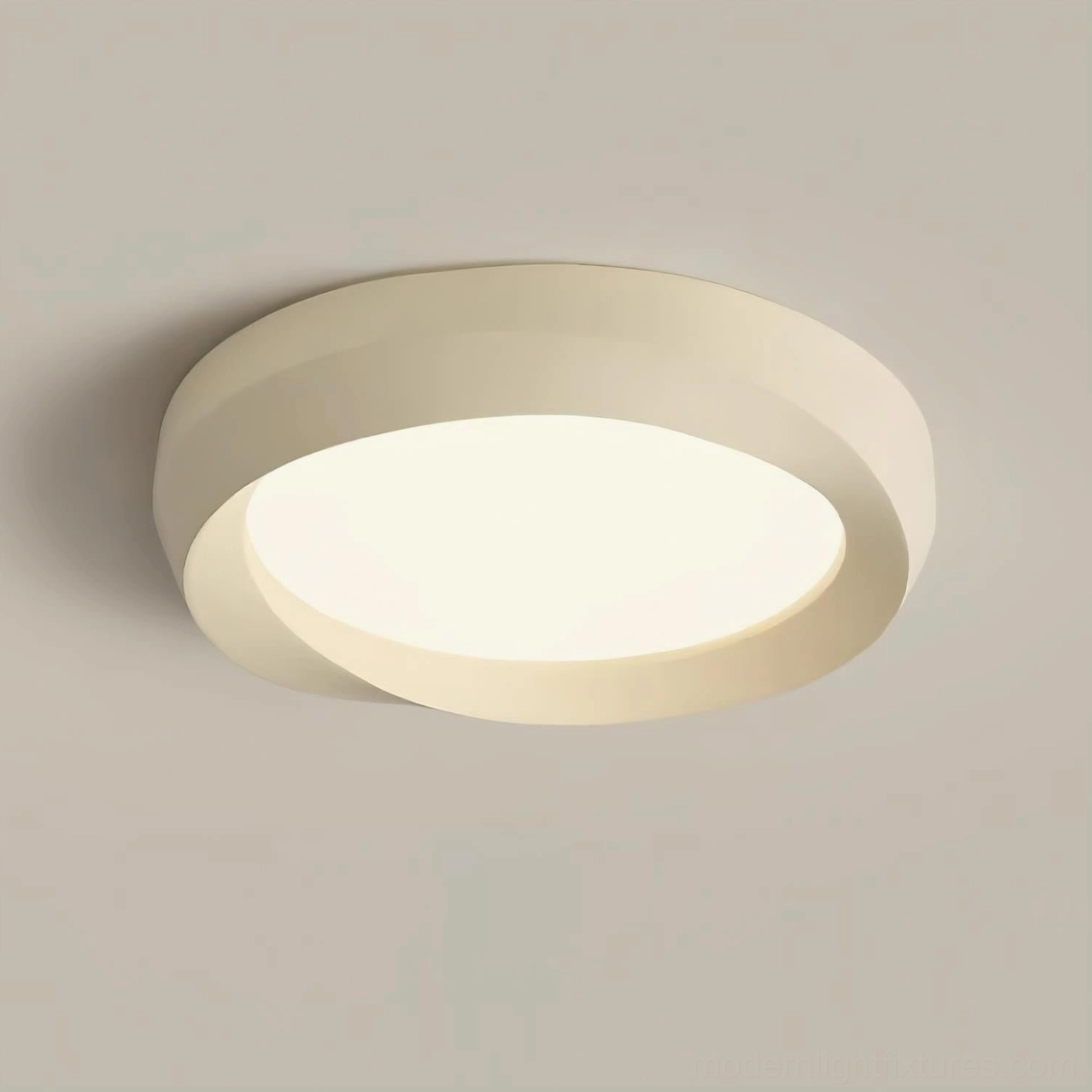Modern round flush mount ceiling lamp mounted on wall or ceiling installation flexibility