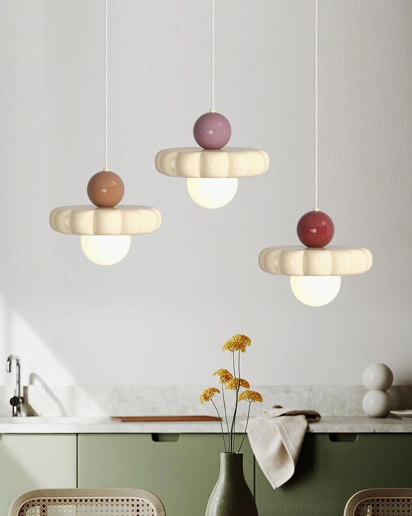 Celena cloud pendant light soft luminescence, handcrafted artisanal lighting design