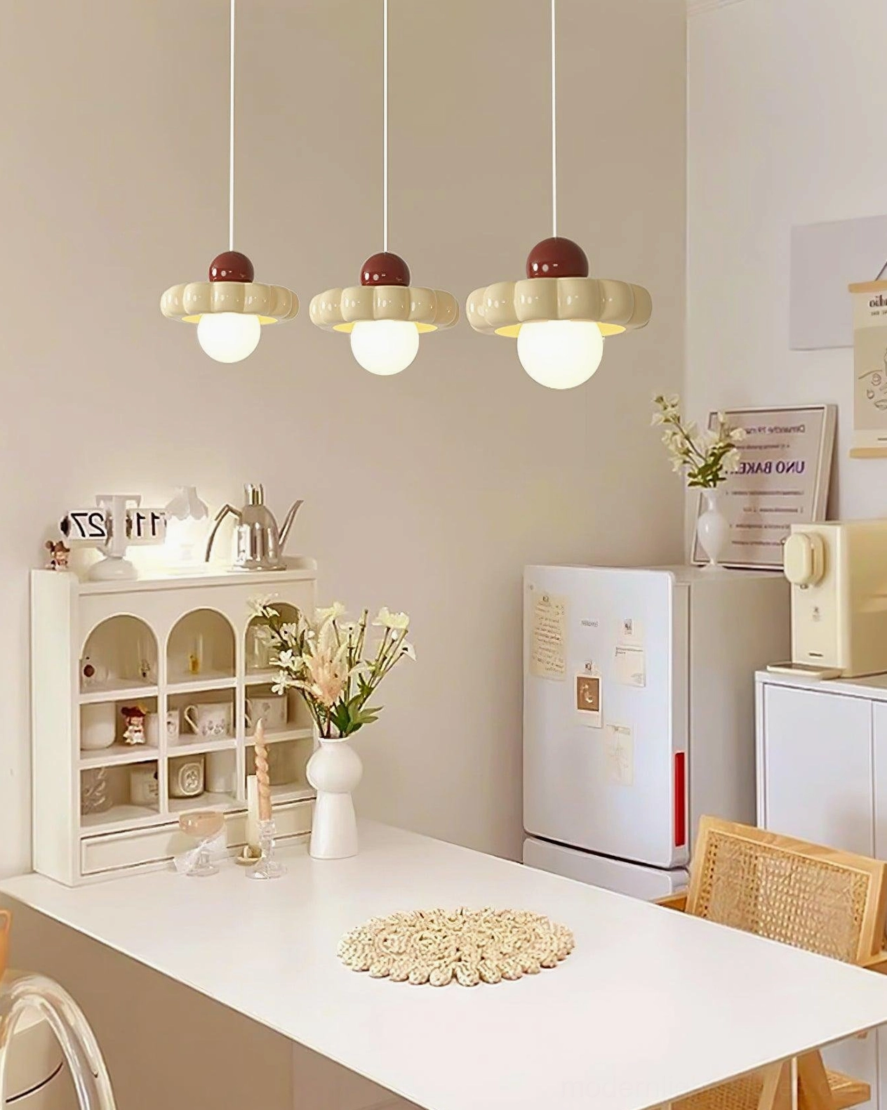 Celena pendant light neutralized palette interior design, transitional home style