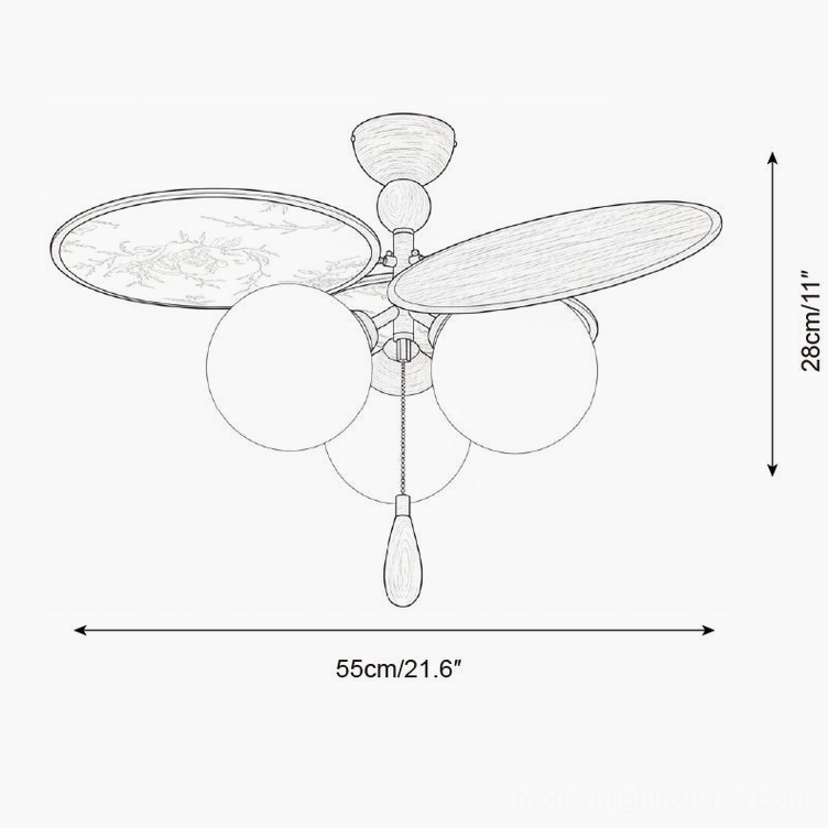 Celestial Spin 55cm diameter medium ceiling light fixture technical drawing blueprint