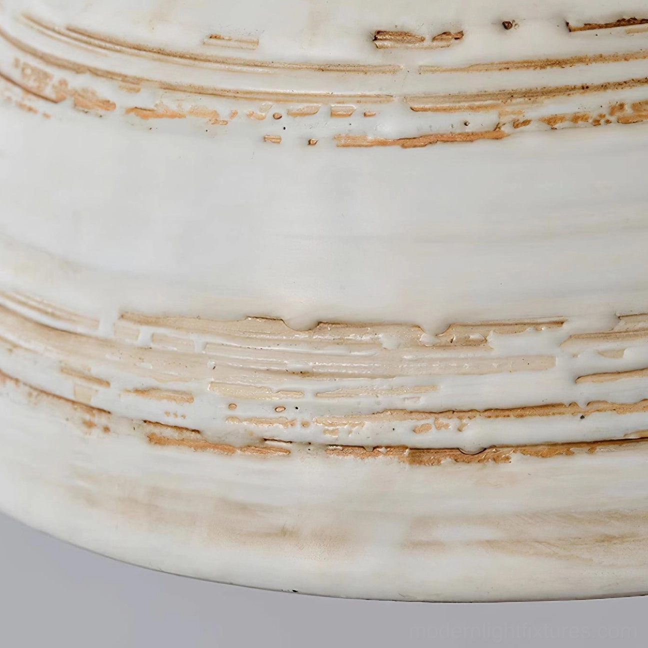 Handcrafted ceramic pendant light with wood top - contemporary rustic interior lighting solution