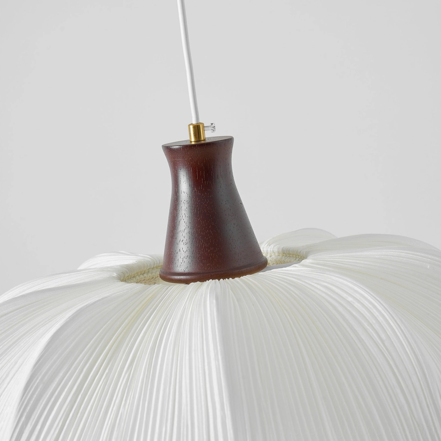 Ceriva ruffled fabric pendant lamp natural materials eclectic bohemian style