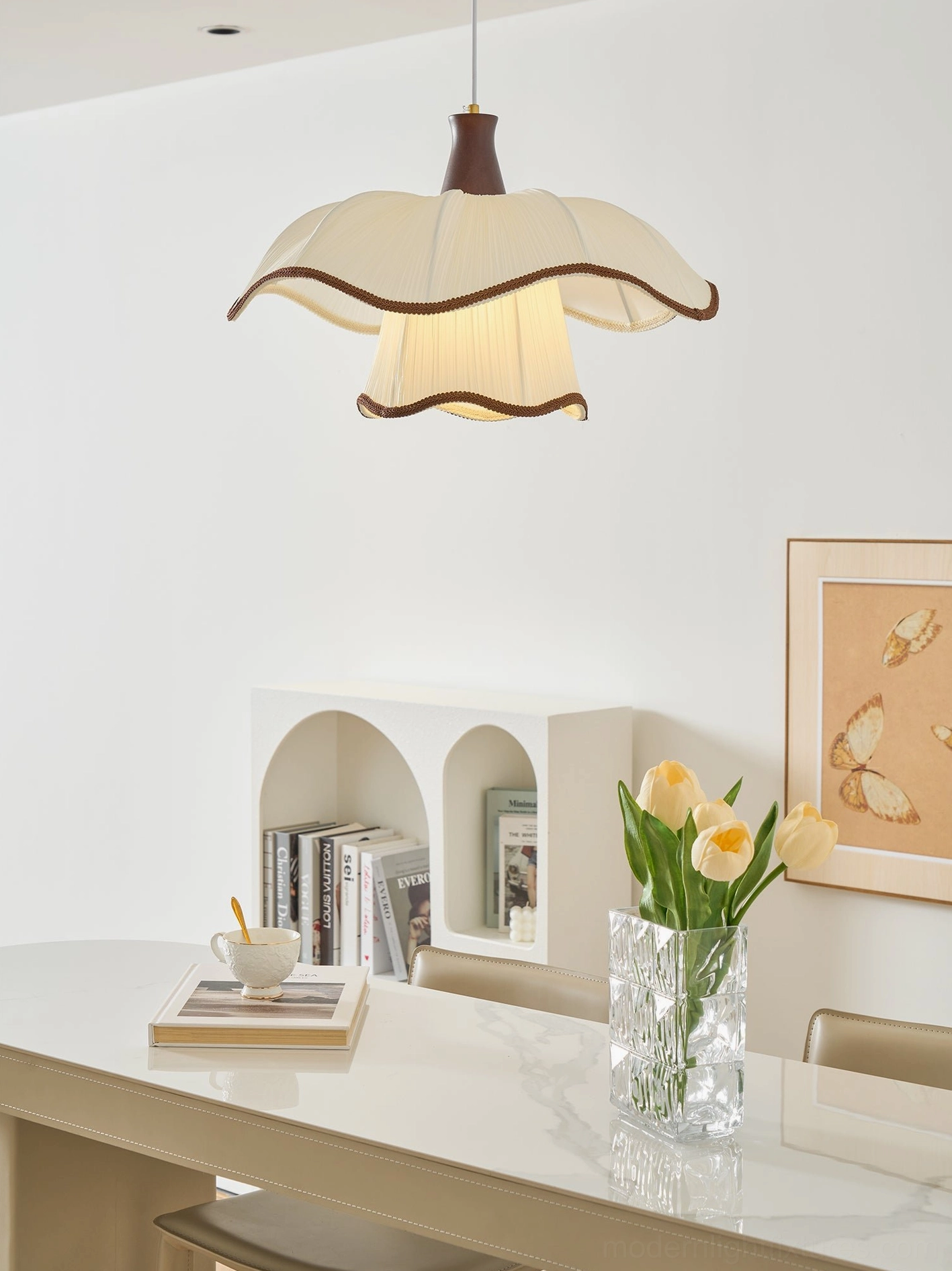 Ceriva pendant lamp installed in contemporary transitional home interior