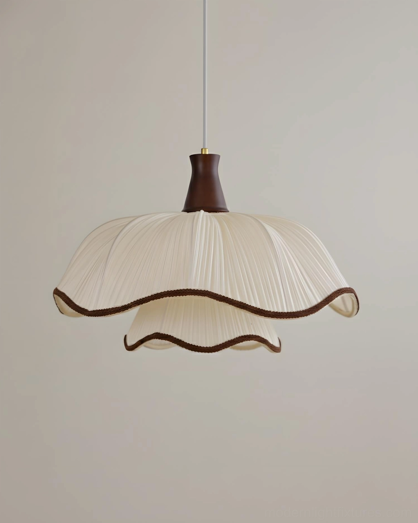 Ceriva ruffled pendant lamp multiple angle view showcasing design elegance
