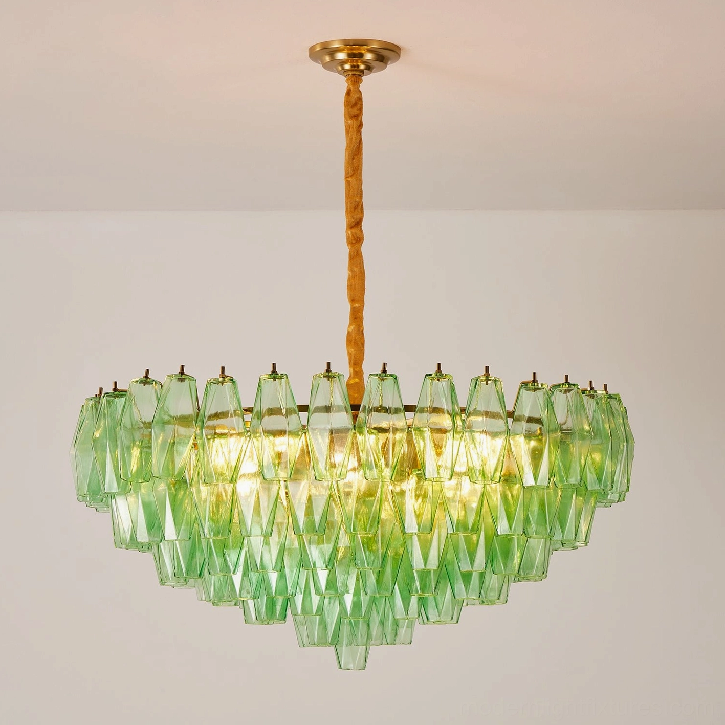 Selvara chandelier in contemporary interior setting demonstrating scale and proportion in room