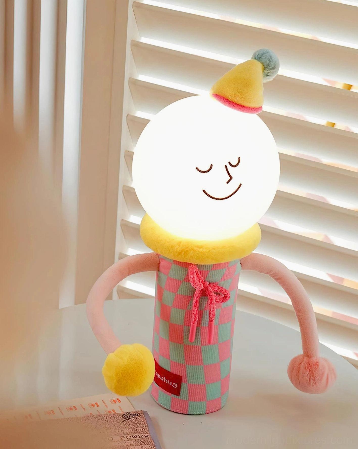 Poseable character lamp arms flexibility demonstration creative positioning possibilities