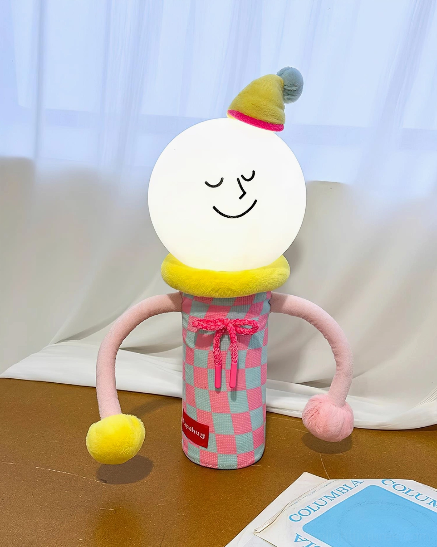 Character lamp vibrant color patterns available red green pink blue options