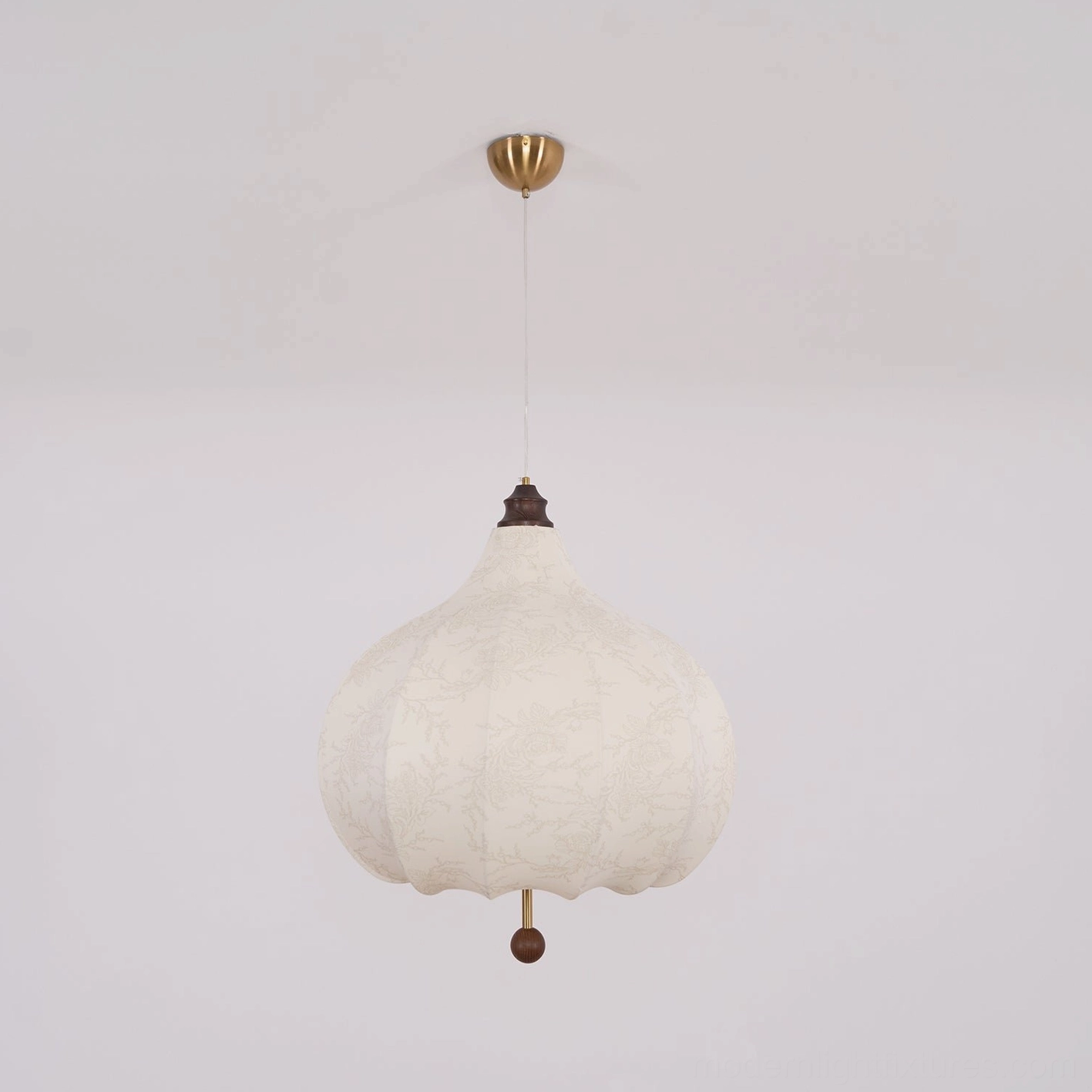 Vintage botanical pendant lamp showing interior design versatility across different room styles