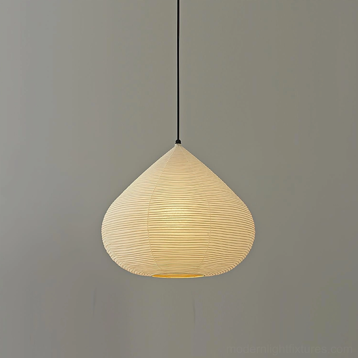 Elegant chestnut pendant light suspended in Scandinavian interior with natural elements