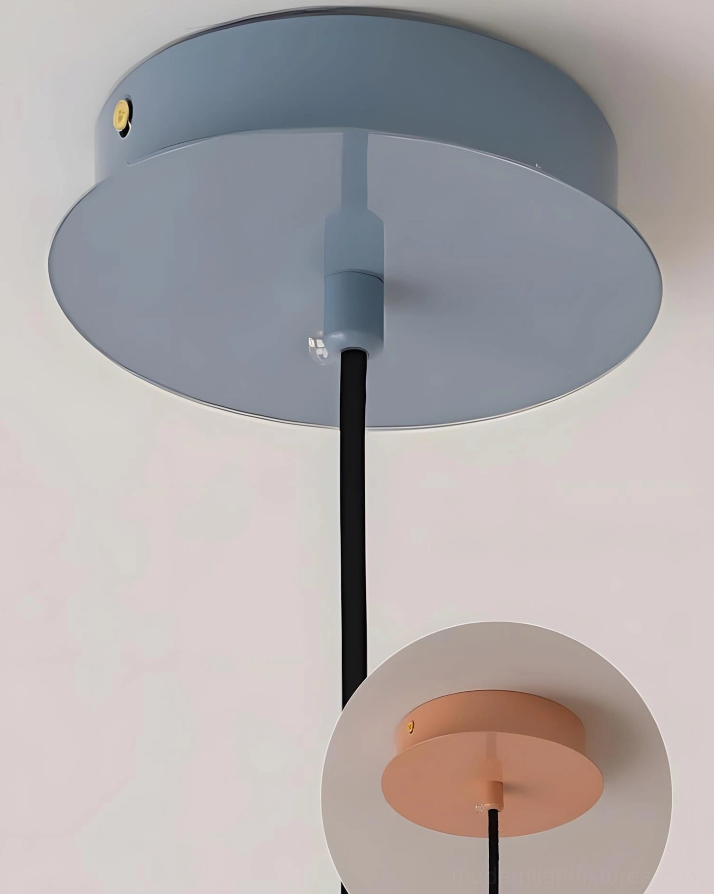 Adjustable cord installation detail of Cielora ceramic totem pendant light for custom ceiling height