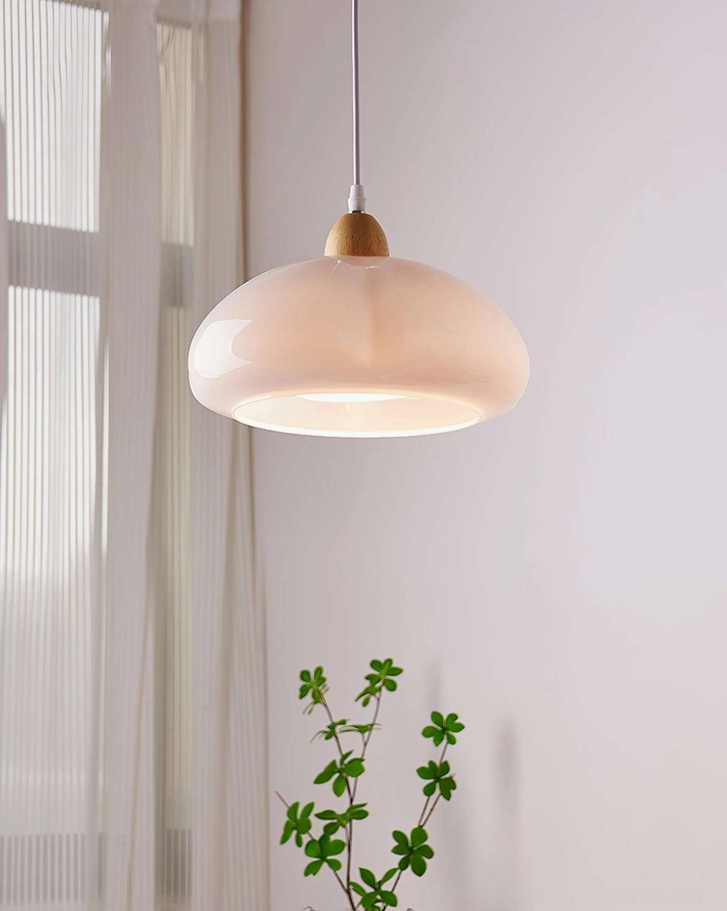 Cipola warm orange glass shade pendant lamp architectural detail and glass craftsmanship