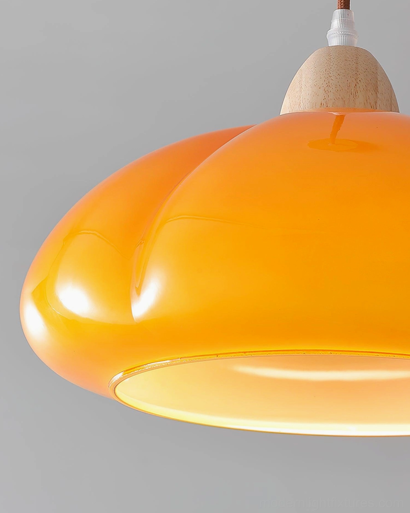 Cipola soft white mushroom pendant light fixture providing diffused illumination in modern space